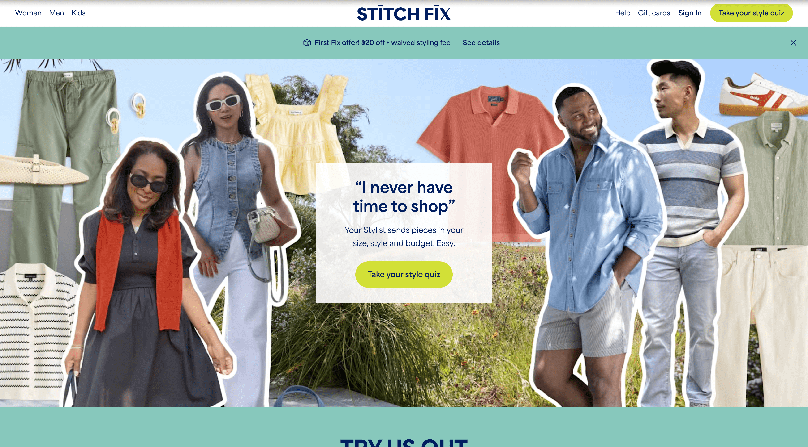 Stitch Fix website 
